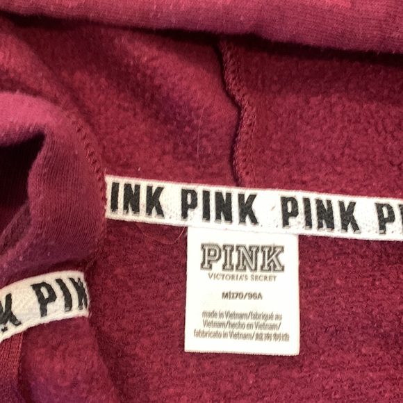 PINK floral zip up hooded sweatshirt - Picture 6 of 6